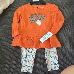 Carter's Orange 'Mom's Little Boo' Set